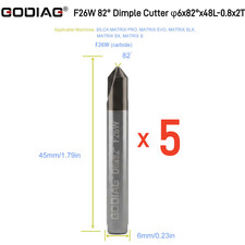 GODIAG F26W 82° Dimple Cutter φ6x82°x48L-0.8x2T For SILCA MATRIX PRO, MATRIX EVO