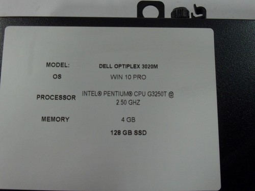 Dell OptiPlex 3020M Pentium G3250T 2.80GHz 4GB 128GB SSD W10 Mini PC (T3013) - Bild 4 von 7