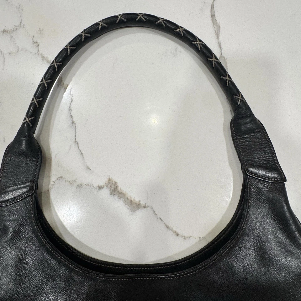 Cleo and Patek Paris Medium Black Leather Hobo Purse Bag - Image 3 of 4