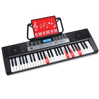 Best Choice Products 54-Key Beginners Electronic Keyboard Piano Set Lighted Keys