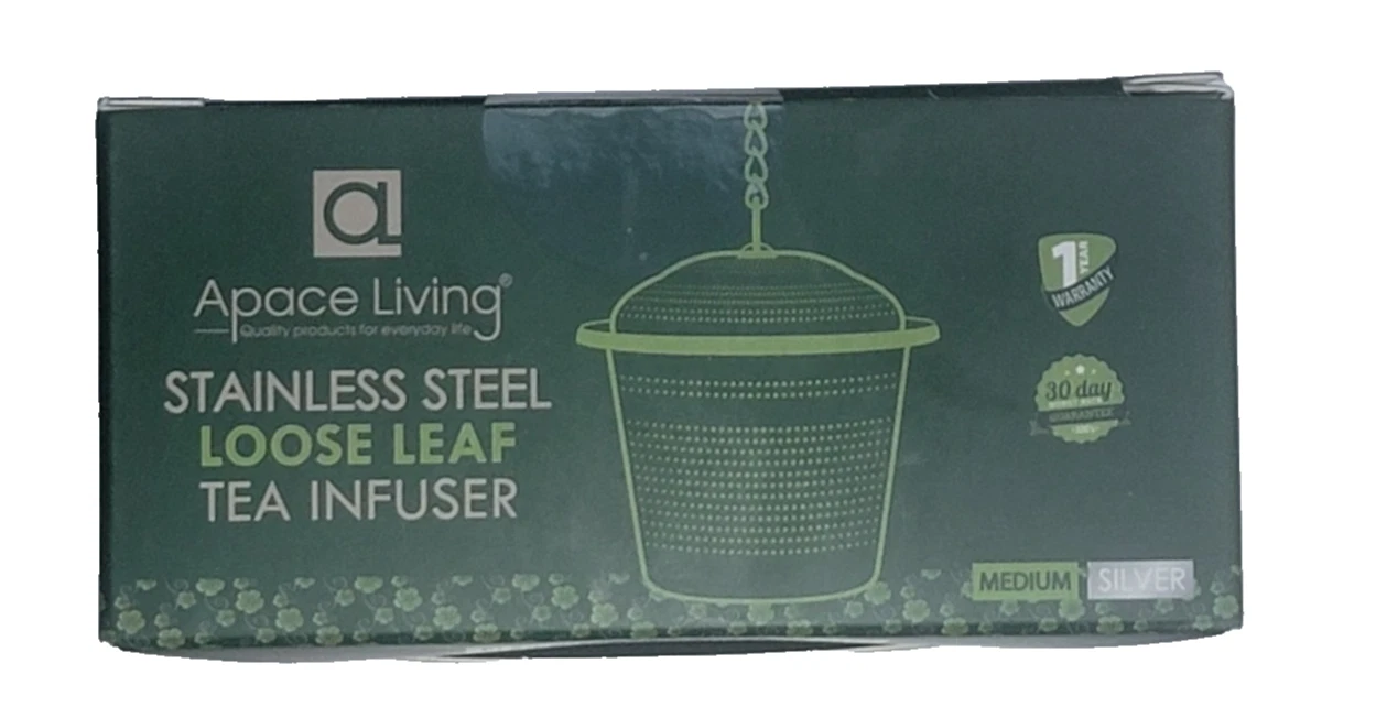 Apace Loose Leaf Medium Tea Infuser Set of 2 with Tea Scoop and 2 Drip Tray NEW