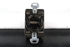 Vintage Hubbel Twist Lock 4 prong Receptacle 10 amp 600 volt 20 amp 250 volt