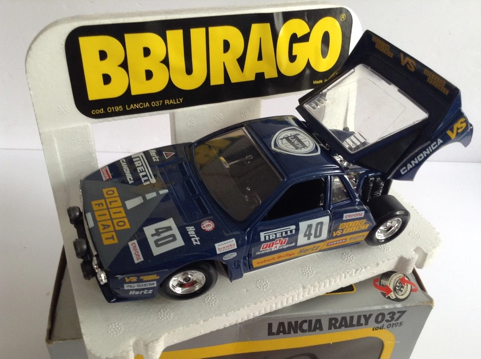 🔥Lot vintage🚗 BBURAGO LANCIA RALLY 037 1:24 🍂 SPETTACOLARE 🍂☕ - Immagine 2 di 4