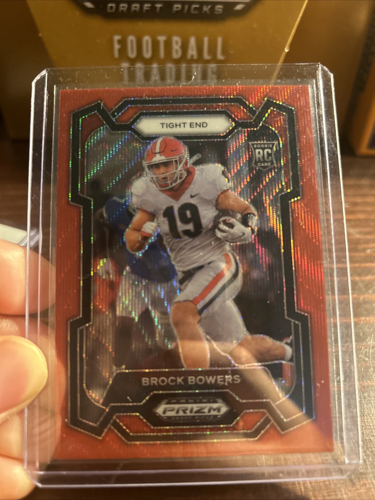2024 Panini Prizm Draft Picks - Brock Bowers #107 Ruby Wave Prizm (RC)