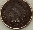 1864 US Indian Head Cent 1C Penny - VG - #14978
