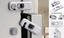 5 Pack Child Proof Refrigerator Lock, Fridge Locks for Kids with Sticky Gray