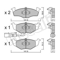 Metelli BremsbeläGe Bremsbelegsatz Vorne FüR VW Polo Seat Ibiza III Cordoba