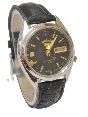 Vintage Seiko Automatic Date Day Dial Wrist Watch  EM72-S