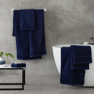 Catherine Lansfield Zero Twist 100% Baumwolle 450GSM Handtuch Kollektion Navy
