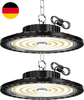 Hallenstrahler LED 100W, 2 StüCk 10000LM Hell UFO Hallenbeleuchtung LED Werkstat