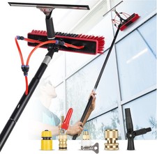 19ftWater Fed Pole Kit - Aluminum Extended Cleaning Pole with 22in Brush