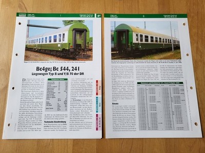 Wagen-Archiv / 4.4 - Liegewagen Typ B und Y/B 70,  Bc4ge, Bc 544, 241 / 8 Seiten