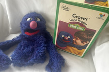1970s Jim Henson Sesame Street Muppet Puppet Grover Hand Puppet + Orig Box