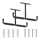 2Pcs Heavy Duty Overhead Garage Storage Hooks Rack, Ceiling Mount Double Hanger