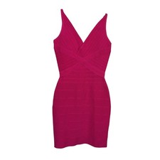 Fashion Nova Dress Womens XS Fuchsia Pink Snatched Ready Bodycon Bandage Mini