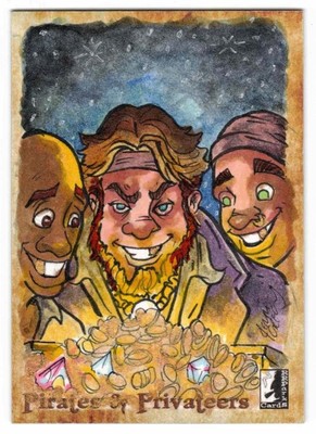 Pirates & Privateers Series 2. Jenni Gregory ''Treasure'' Sketch Card. RRParks