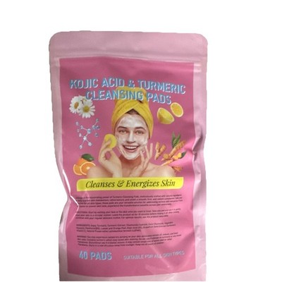 Kojic Acid & Turmeric Face Cleansing Pads, Suitable for All Skin Types, 2 pack