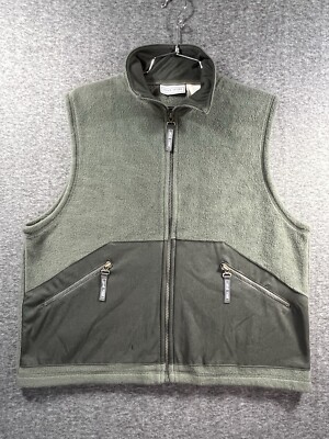 Erika Sport Vest Woman s Size XL Full Zip Fleece Jacket Two Tone Gray