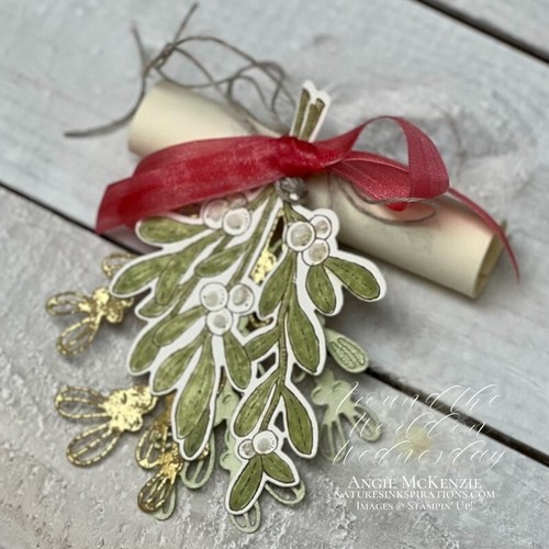 Stampin' Up! MISTLETOE MAGIC Stamps, MISTLETOE Dies, GLITTER DSP & Bells too! - Picture 9 of 19