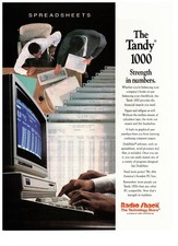 1990 Radio Shack Tandy 1000 Personal Computer Vintage Print Advertisement