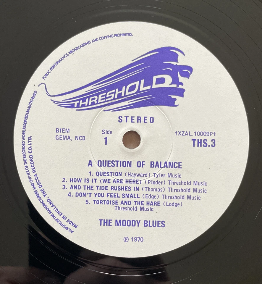 The Moody Of Blues A Question Of Balance 1970 Gatefold Threshold THS 3 Poster - Image 3 of 4