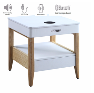Jual San Francisco Ash Side Lamp Table Usb Wireless Charger Bluetooth Speaker Ebay