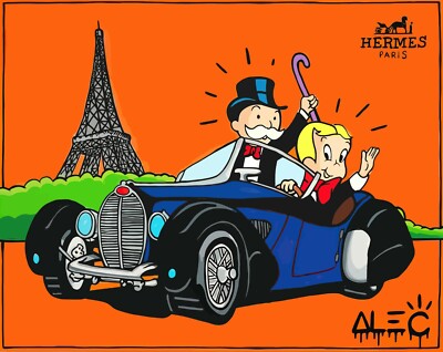 NEW Hermes Monopoly Man Richie Rich Custom Graffiti Art Print