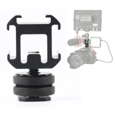 3in1 Triple Cold Shoe Mount 3-Side Gimbal Adapter for Light LED Monitors Mic