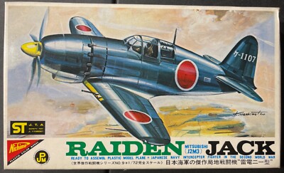 Nichimo Mitsubishi J2M3 Raiden Jack 1/72 7209 NIB Model Kit  Sullys Hobbies