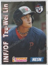 2017 Pawtucket Red Sox Dunkin Donuts SGA Tzu Wei Lin RC Rookie Boston Taiwan