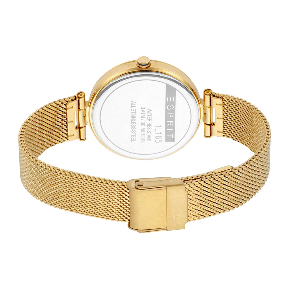 Esprit Uhr ES1L165M0065 Damenuhr Edelstahl Gold Milanaise