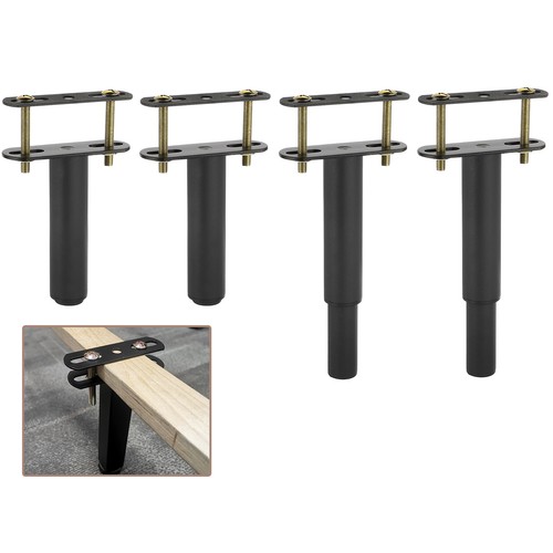 8 Set 12.8 Inch Total Height Adjustable Metal Bed Frame Center Support Legs