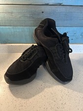 Balera Unisex Suede Mesh Split Toe Dance Sneakers 5.5A Black Jazz Hip Hop