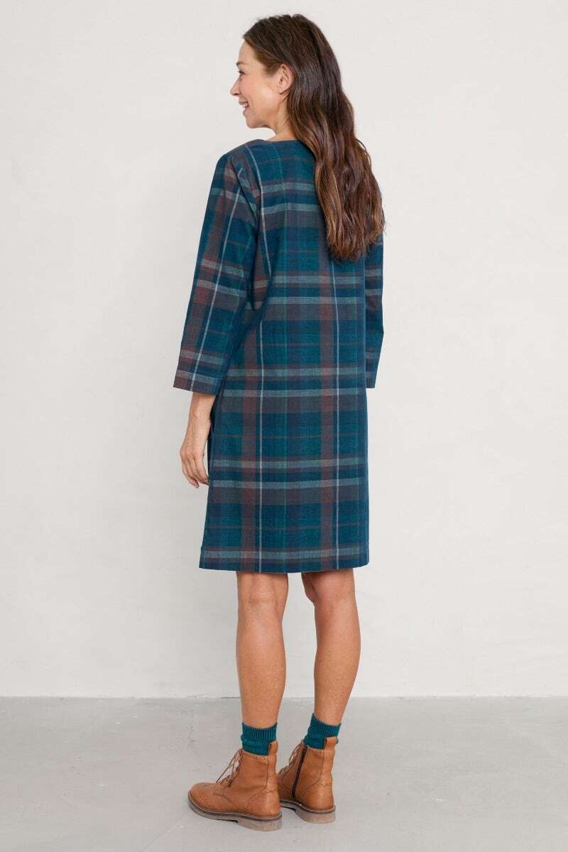 Seasalt Women's Dress multi Martingale Checked Needlecord Dress