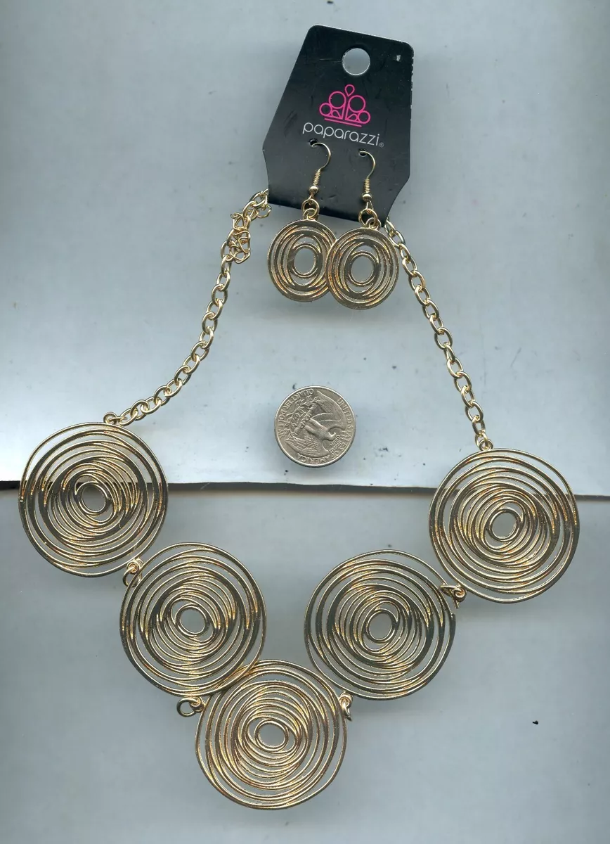 Paparazzi gold cheap circle necklace