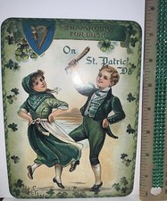 St. Patrick  s Day Decor VINTAGE STYLE Die Cut Cardboard 5 X 7  