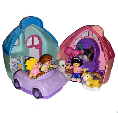 Fisher Price Little People Sonya Lee Her Pet Salon Car Girls Dog Cat  2017