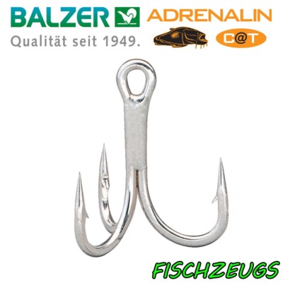Balzer Adrenalin Cat Treble Hook Wallerhaken Drilling Spezialhaken Waller Wels