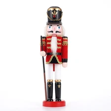 12'' Christmas Nutcracker Soldier Wooden Vintage Decorative Gift Red Decor USA