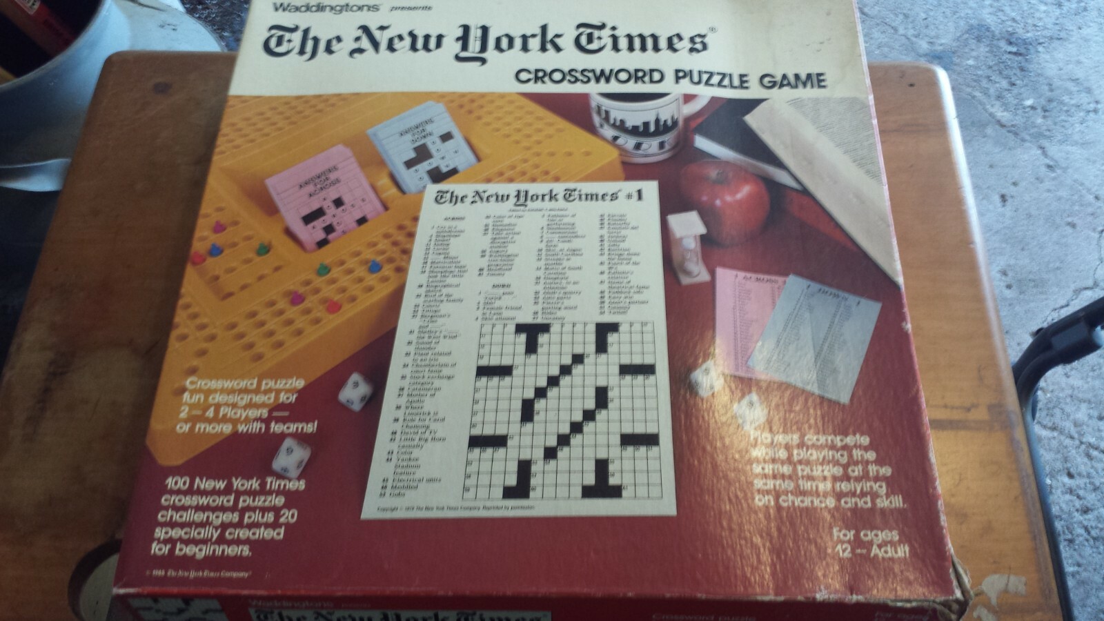 Vintage Waddingtons "The New York Times" Crossword Puzzle Board Game eBay