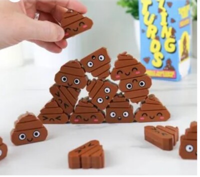 Tumbling Turds Poo Poop Stapelspiel Kinder Familie nach dem Abendessen Weihnachten Tag Spaß