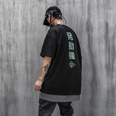 Niepce Streetwear Urban Half Sleeves Tee Japanese Kanji Graphic