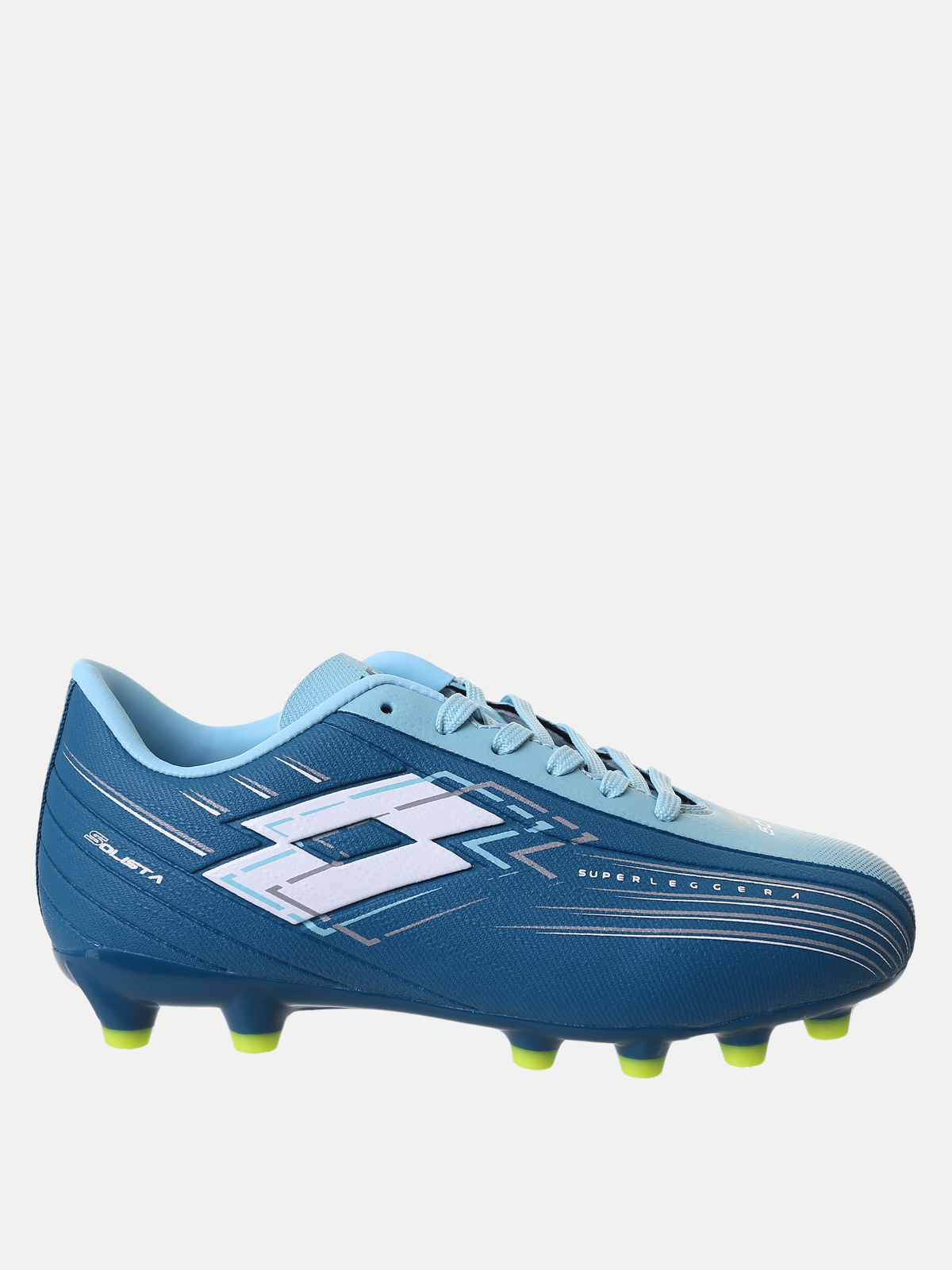 LOTTO SCARPE CALCIO SOLISTA 700 VII FG JR WHITE BLUE
