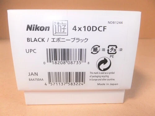 Nikon binoculars play 4X10DCF roof prism 4times 10caliber ebony black Japan New - Image 2 of 2