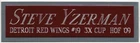 STEVE YZERMAN DETROIT RED WINGS NAMEPLATE FOR AUTOGRAPHED Signed HOCKEY JERSEY