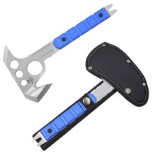 9.5" Tactical Tomahawk Throwing Axe Blue Metal Handle with Carrying Case