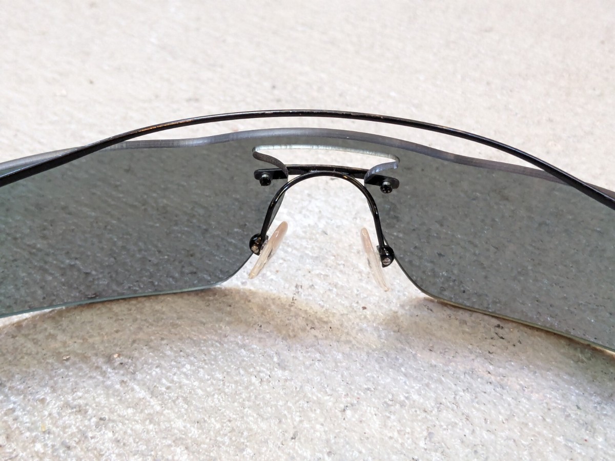 Prada Sunglasses SPR61V Rainbow Mirrored Black Rimless Metal 70-18