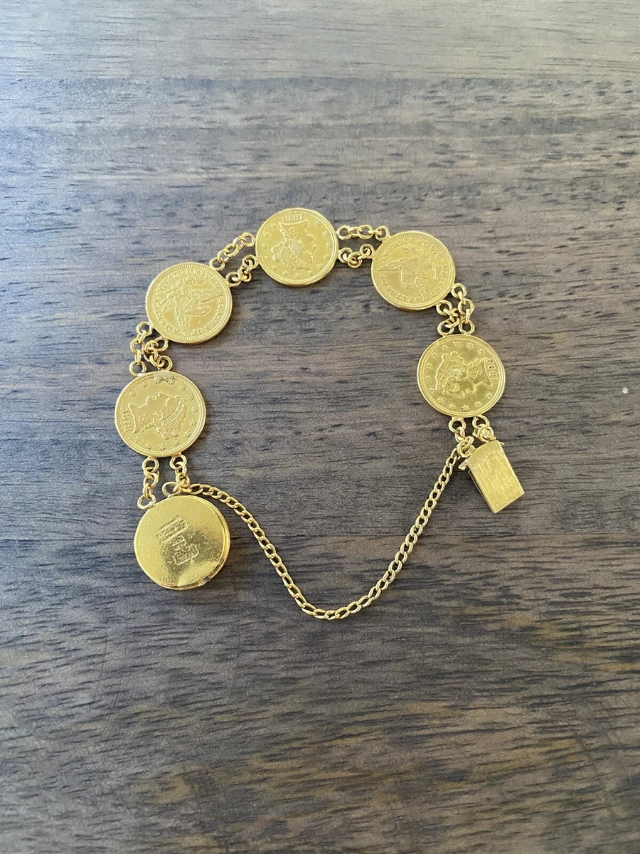 Liberty coin bracelet clearance