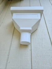 Conductor Head Scupper Box  1 Piece Molded Plastic  Universal  3"x4" or 4" drain