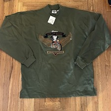 Vintage Harley Davidson Looney Tunes Taz T Shirt Men  s Large Long Sleeve Acme